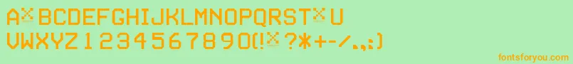 Seriesb Font – Orange Fonts on Green Background