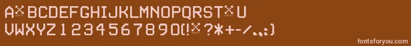 Seriesb Font – Pink Fonts on Brown Background