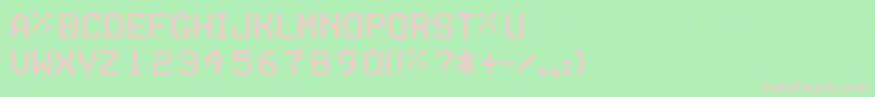 Seriesb Font – Pink Fonts on Green Background