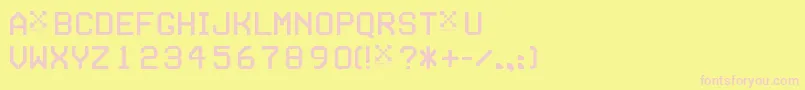 Seriesb Font – Pink Fonts on Yellow Background