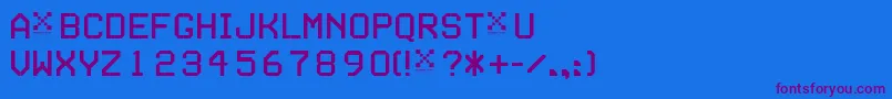 Seriesb Font – Purple Fonts on Blue Background