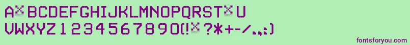 Seriesb Font – Purple Fonts on Green Background