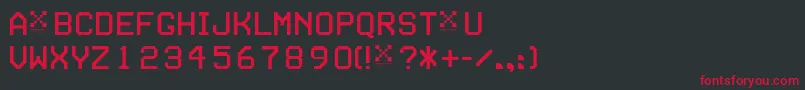 Seriesb Font – Red Fonts on Black Background