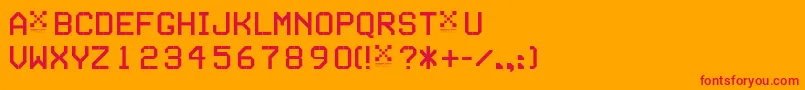 Seriesb Font – Red Fonts on Orange Background