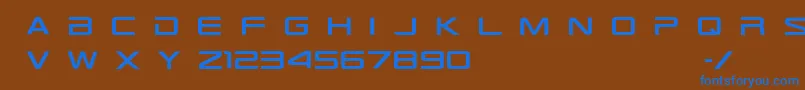 Tr909 Font – Blue Fonts on Brown Background