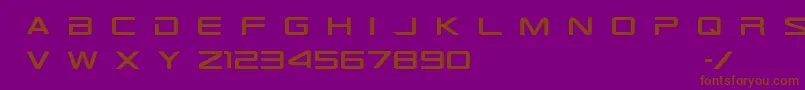 Tr909 Font – Brown Fonts on Purple Background