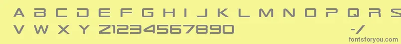 Tr909 Font – Gray Fonts on Yellow Background