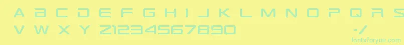 Tr909 Font – Green Fonts on Yellow Background