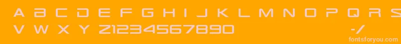 Tr909 Font – Pink Fonts on Orange Background