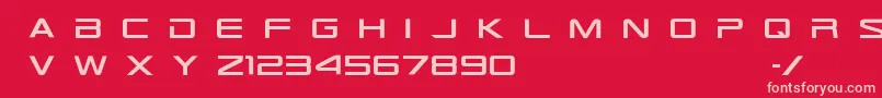 Tr909 Font – Pink Fonts on Red Background