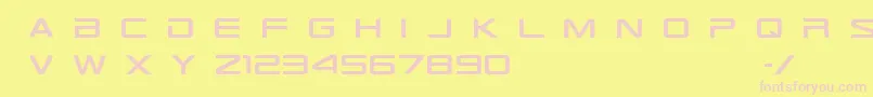 Tr909 Font – Pink Fonts on Yellow Background