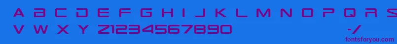 Tr909 Font – Purple Fonts on Blue Background