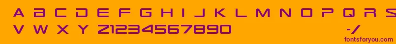 Tr909 Font – Purple Fonts on Orange Background
