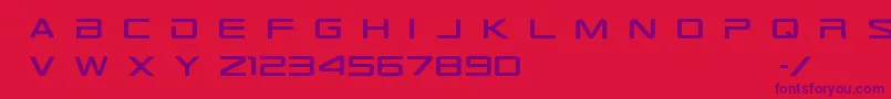 Tr909 Font – Purple Fonts on Red Background