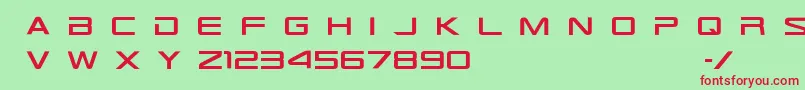 Tr909 Font – Red Fonts on Green Background