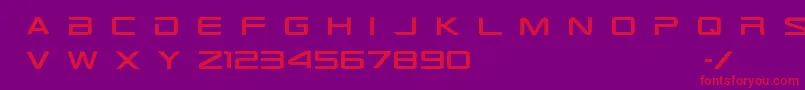 Police Tr909 – polices rouges sur fond violet
