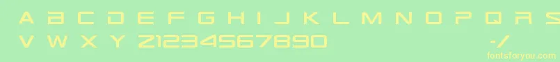 Tr909 Font – Yellow Fonts on Green Background