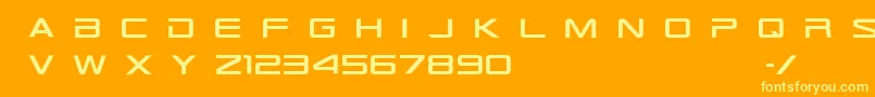 fuente Tr909 – Fuentes Amarillas Sobre Fondo Naranja