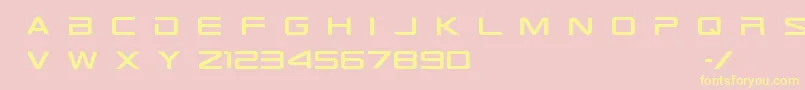 Tr909 Font – Yellow Fonts on Pink Background