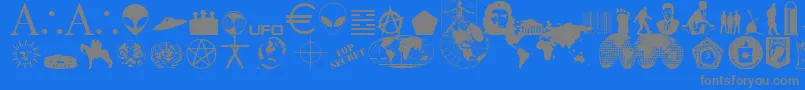 Illum Font – Gray Fonts on Blue Background