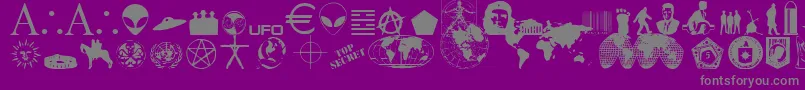 Illumフォントについての詳細 フォントIllum – 紫の背景に灰色の文字