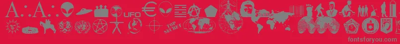 Шрифт Illum – серые шрифты на красном фоне