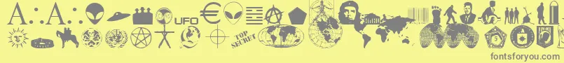 Шрифт Illum – серые шрифты на жёлтом фоне