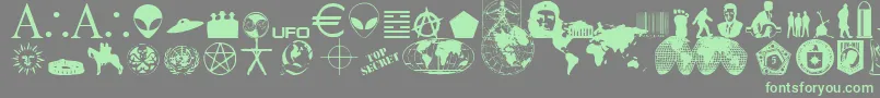 Weitere Informationen zur Illum-Schriftart Illum-Schriftart – Grüne Schriften auf grauem Hintergrund