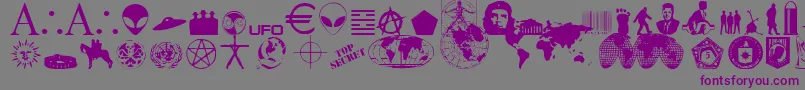 Illum Font – Purple Fonts on Gray Background