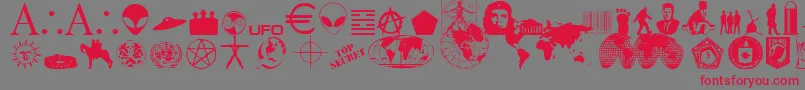More about Illum Font Illum Font – Red Fonts on Gray Background