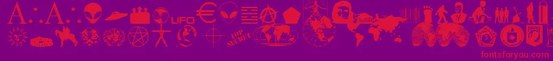 Fonte Illum – fontes vermelhas em um fundo violeta