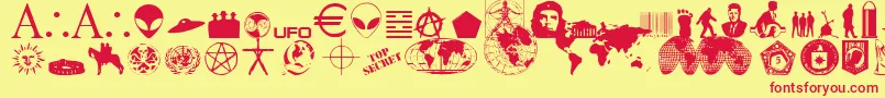 Illum Font – Red Fonts on Yellow Background