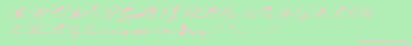 Velvet Font – Pink Fonts on Green Background