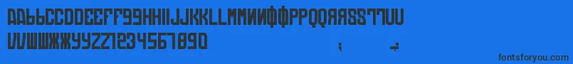 Шрифт DieAutomatons – чёрные шрифты на синем фоне