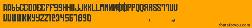 Шрифт DieAutomatons – чёрные шрифты на оранжевом фоне