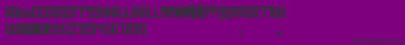 Fonte DieAutomatons – fontes pretas em um fundo violeta