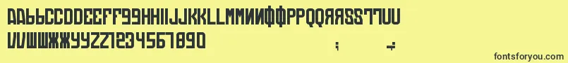 Шрифт DieAutomatons – чёрные шрифты на жёлтом фоне