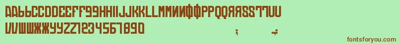 DieAutomatons Font – Brown Fonts on Green Background