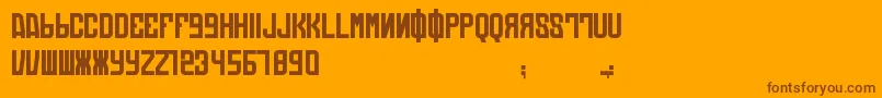 DieAutomatons Font – Brown Fonts on Orange Background