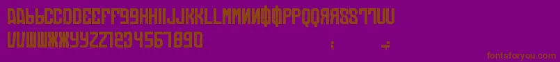 フォントDieAutomatons – 紫色の背景に茶色のフォント