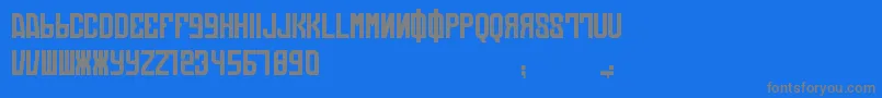 DieAutomatonsフォントについての詳細 フォントDieAutomatons – 青い背景に灰色の文字