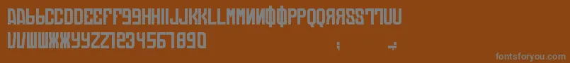 フォントDieAutomatons – 茶色の背景に灰色の文字