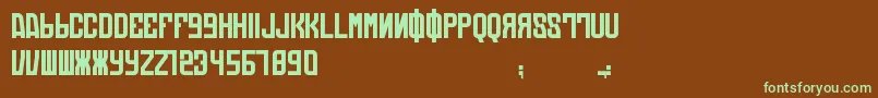 Шрифт DieAutomatons – зелёные шрифты на коричневом фоне