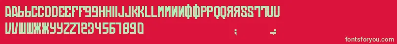 DieAutomatons Font – Green Fonts on Red Background