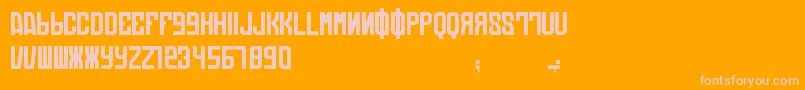 DieAutomatonsフォントについての詳細 フォントDieAutomatons – オレンジの背景にピンクのフォント