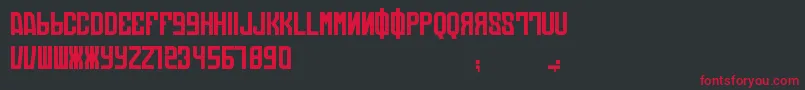 DieAutomatons Font – Red Fonts on Black Background