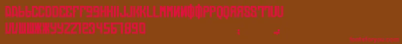 DieAutomatons Font – Red Fonts on Brown Background