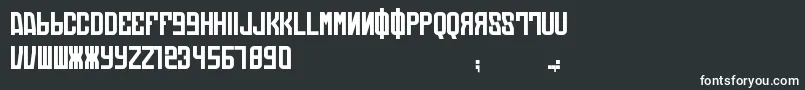 DieAutomatons-fontti – valkoiset fontit mustalla taustalla