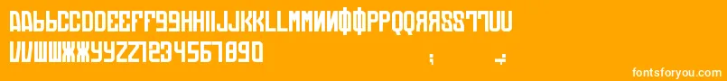フォントDieAutomatons – オレンジの背景に白い文字