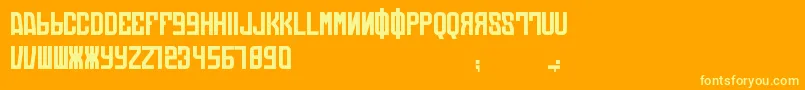 More about DieAutomatons Font DieAutomatons Font – Yellow Fonts on Orange Background